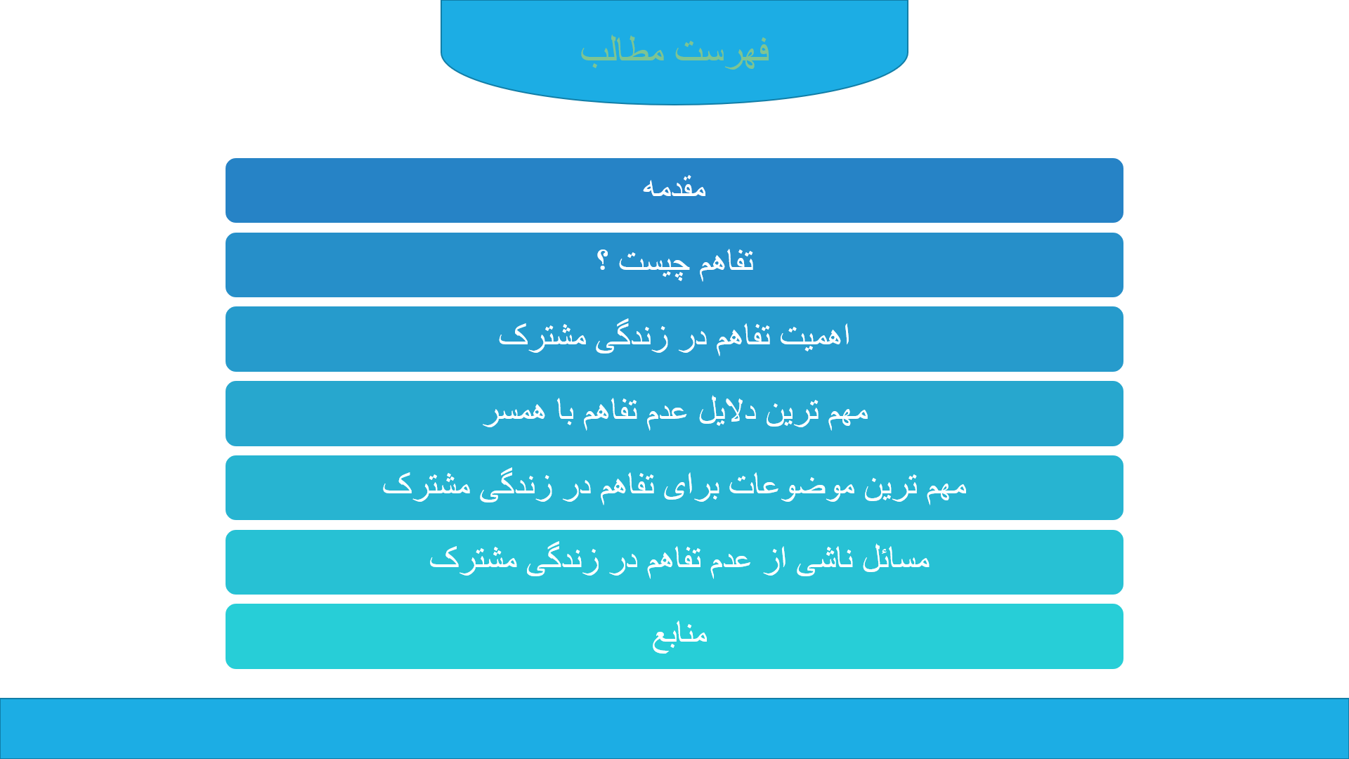 پاورپوینت در مورد تفاهم در زندگی مشترک